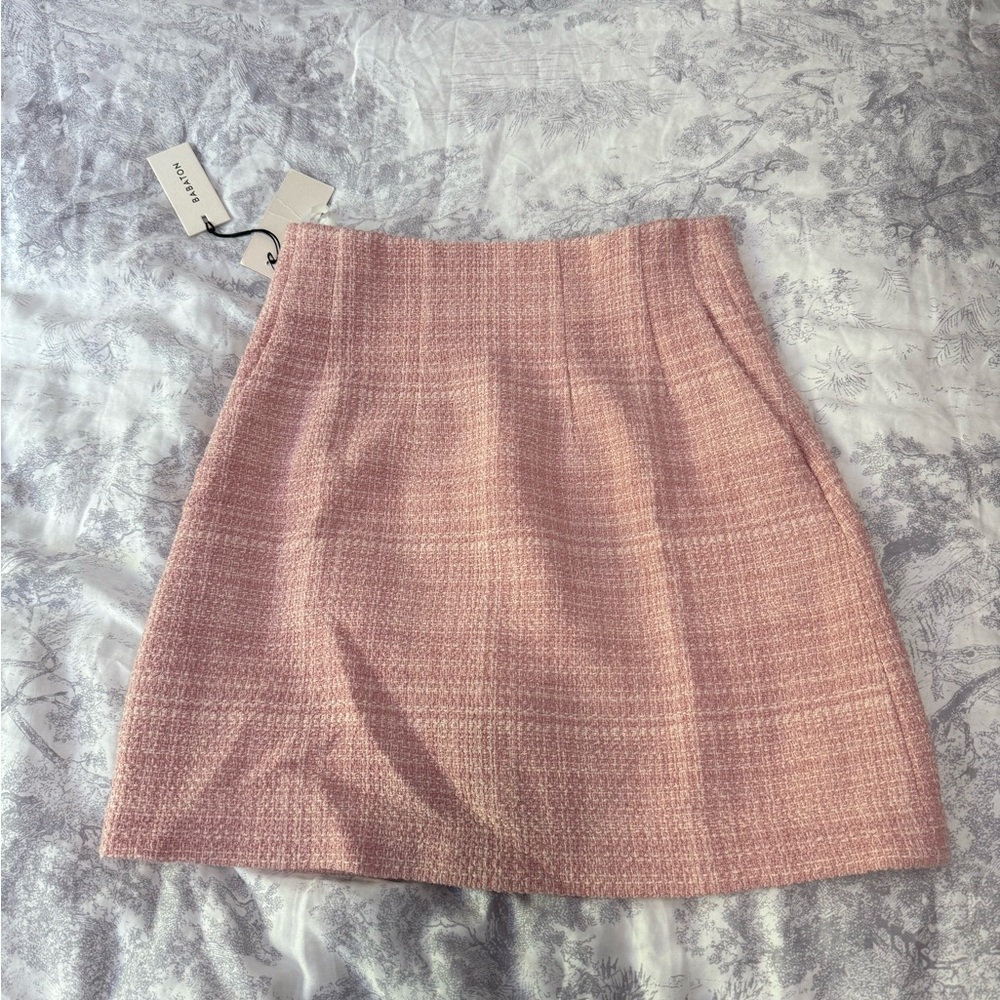 Aritzia Pink Tweed Skirt